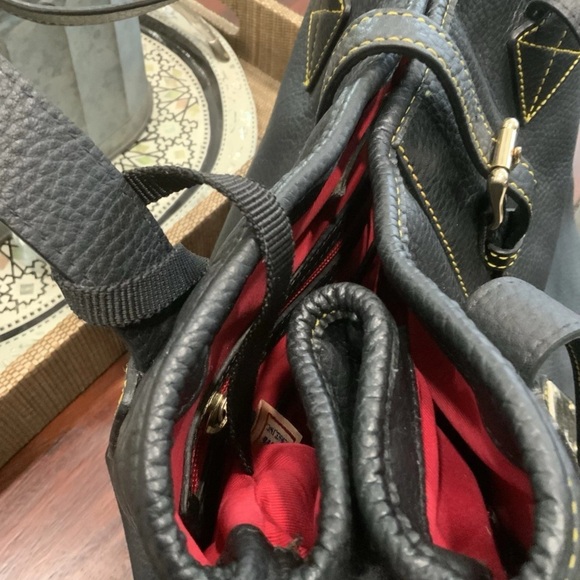 Dooney & Bourke Black Leather Tote with Gold Accents - Picture 11 of 16